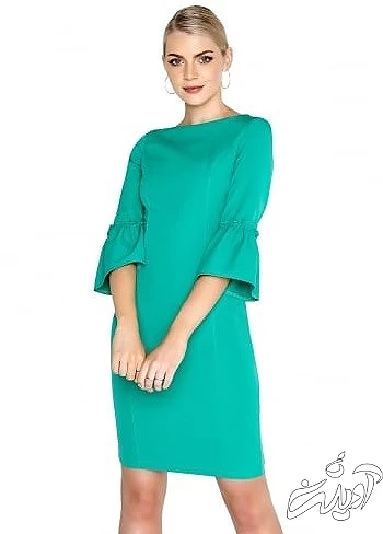 blue green dress